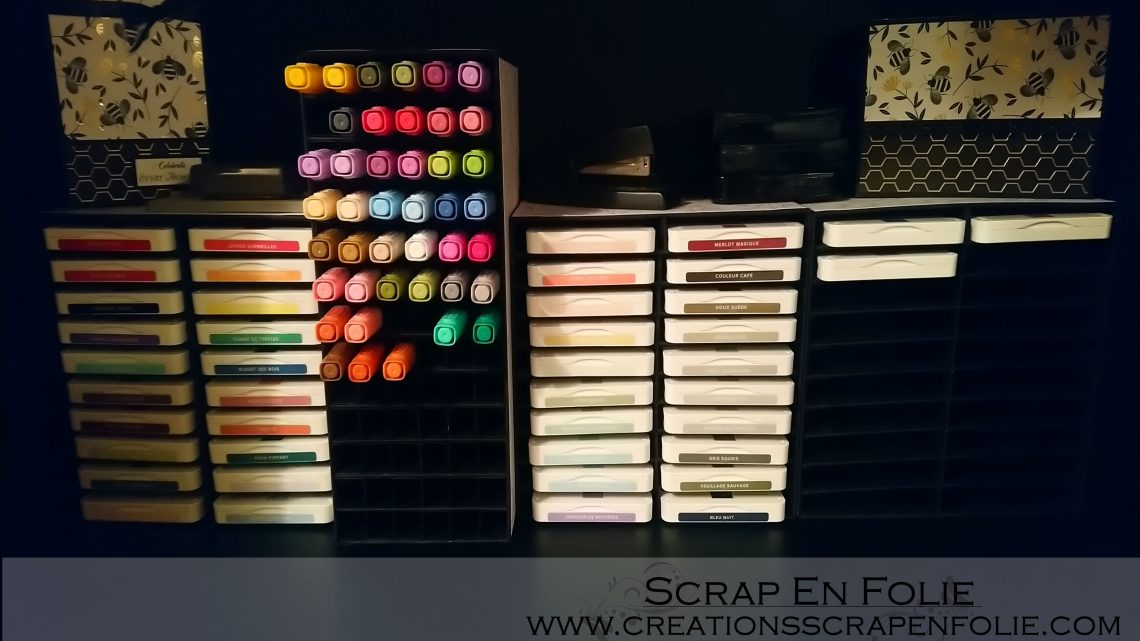 Tuto – Meuble pour pads d’encre et crayons Stampin’blend